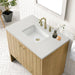 Hudson 36" Single Vanity in Light Natural Oak Single Bathroom Vanity James Martin Vanities Ethereal Noctis Quartz 