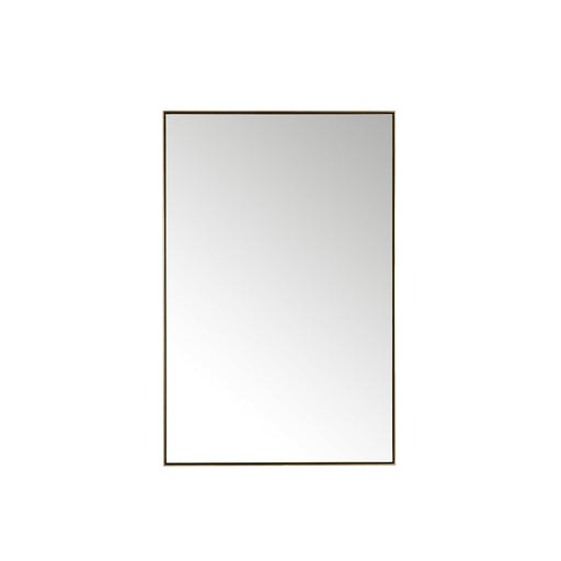 26" Rohe Rectangle Mirror, Champagne Brass - Luxe Vanity & Tub