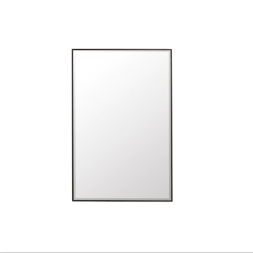 26" Rohe Rectangle Mirror, Matte Black - Luxe Vanity & Tub