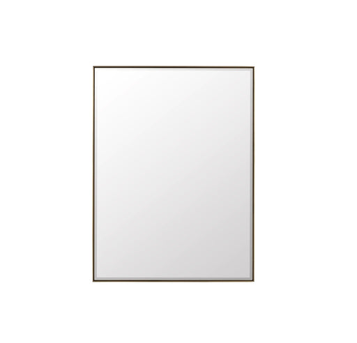 30" Rohe Rectangle Mirror, Champagne Brass - Luxe Vanity & Tub