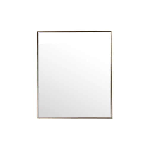 36" Rohe Rectangle Mirror, Champagne Brass - Luxe Vanity & Tub