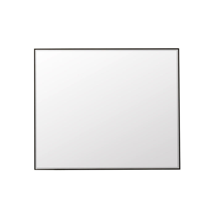 48" Rohe Rectangle Mirror, Matte Black - Luxe Vanity & Tub