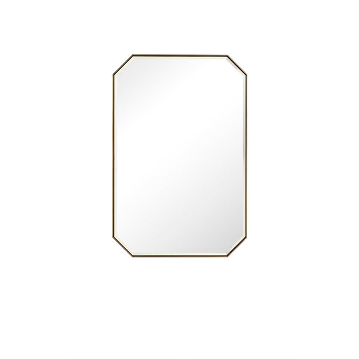 24" Rohe Octagon Mirror, Champagne Brass - Luxe Vanity & Tub