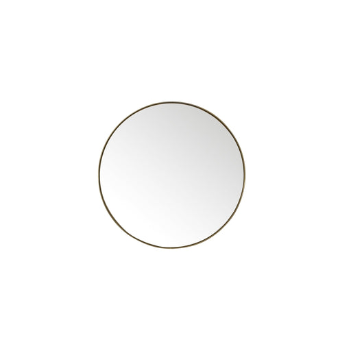 30" Rohe Round Mirror, Champagne Brass - Luxe Vanity & Tub