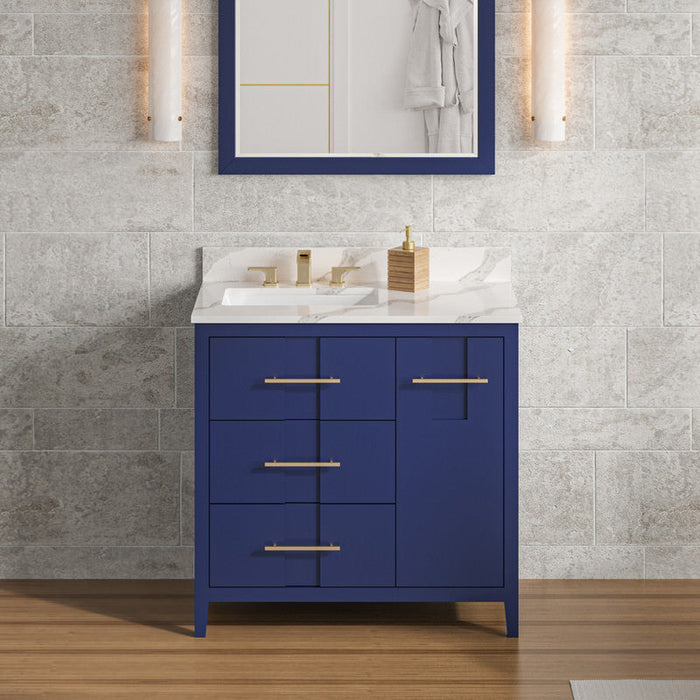 Jeffrey Alexander Katara 36-inch Single Bathroom Vanity with Top - Luxe Vanity & Tub