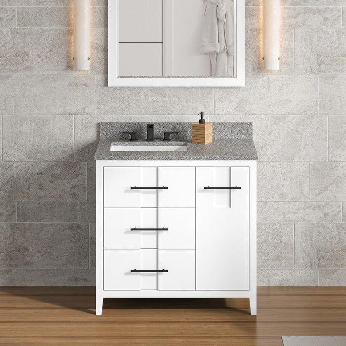 Jeffrey Alexander Katara 36-inch Single Bathroom Vanity With Top In Grey From Home Luxury USA