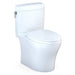 TOTO Aquia IV 0.9 / 1.28 GPF Dual Flush Two Piece Elongated Chair Height Toilet with Left Hand Lever - Seat Included - Luxe Vanity & Tub