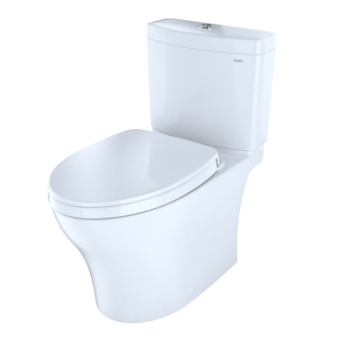 TOTO Aquia IV 0.9 / 1.28 GPF Dual Flush Two Piece Elongated Chair Height Toilet with Push Button Flush - Seat Included - Luxe Vanity & Tub