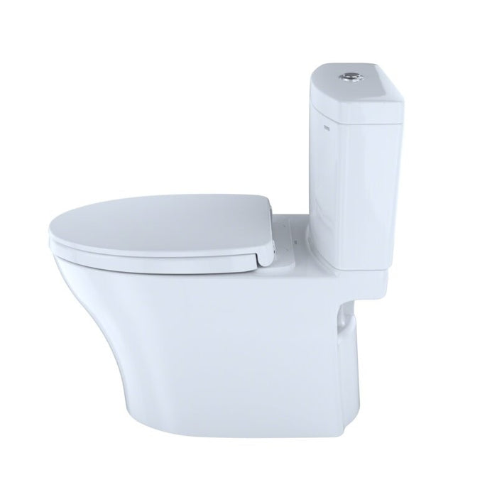 TOTO Aquia IV 0.9 / 1.28 GPF Dual Flush Two Piece Elongated Chair Height Toilet with Push Button Flush - Seat Included - Luxe Vanity & Tub