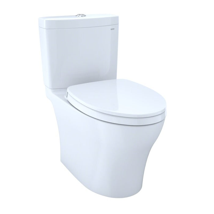 TOTO Aquia IV 0.9 / 1.28 GPF Dual Flush Two Piece Elongated Chair Height Toilet with Push Button Flush - Seat Included - Luxe Vanity & Tub