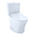 TOTO Aquia IV 0.9 / 1.28 GPF Dual Flush Two Piece Elongated Toilet with Push Button Flush - Seat Included - Luxe Vanity & Tub