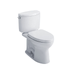 TOTO Drake II 1.28 GPF Two Piece Elongated Toilet with Left Hand Lever - Seat Included - Luxe Vanity & Tub