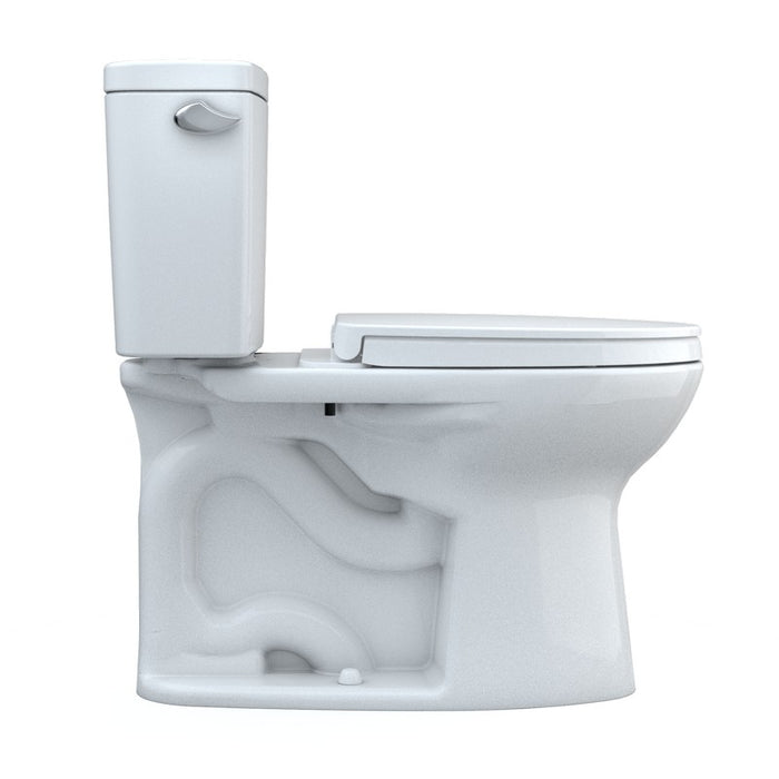 TOTO Drake 1.28 GPF Two Piece Elongated Chair Height Toilet with Left Hand Lever - Seat Included - Luxe Vanity & Tub