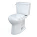 TOTO Drake 1.28 GPF Two Piece Elongated Chair Height Toilet with Left Hand Lever - Seat Included - Luxe Vanity & Tub