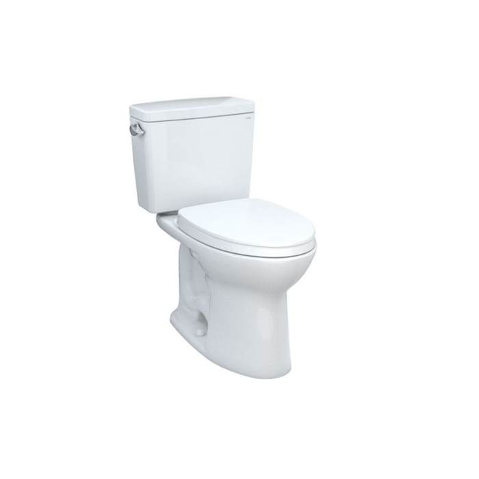 TOTO Drake 1.6 GPF Two Piece Elongated Chair Height Toilet with Left Hand Lever - Seat Included - Luxe Vanity & Tub