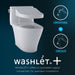 TOTO Aquia IV 0.9 / 1.28 GPF Dual Flush Two Piece Elongated Toilet with Push Button Flush - Bidet Seat Included - Luxe Vanity & Tub