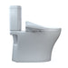 TOTO Aquia IV 0.9 / 1.28 GPF Dual Flush Two Piece Elongated Chair Height Toilet with Push Button Flush - Bidet Seat Included - Luxe Vanity & Tub