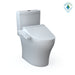 TOTO Aquia IV 0.9 / 1.28 GPF Dual Flush Two Piece Elongated Chair Height Toilet with Push Button Flush - Bidet Seat Included - Luxe Vanity & Tub