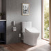 TOTO Aquia IV 0.9 / 1.28 GPF Dual Flush Two Piece Elongated Toilet with Push Button Flush - Bidet Seat Included - Luxe Vanity & Tub