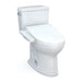 TOTO Drake 1.6 GPF Two Piece Elongated Chair Height Toilet with Left Hand Lever - Bidet Seat Included - Luxe Vanity & Tub