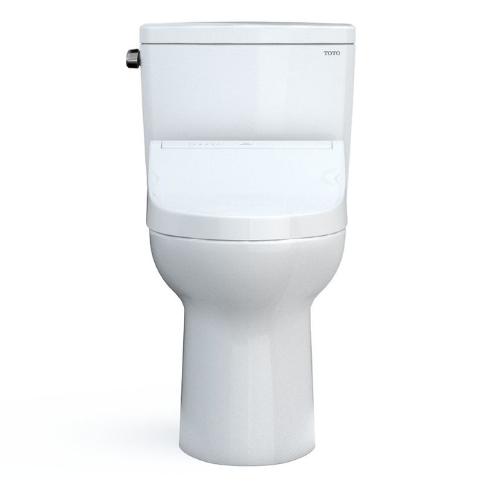 TOTO Drake 1.28 GPF Two Piece Elongated Chair Height Toilet with Left Hand Lever - Bidet Seat Included - Luxe Vanity & Tub