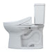 TOTO Drake 1.28 GPF Two Piece Elongated Chair Height Toilet with Left Hand Lever - Bidet Seat Included - Luxe Vanity & Tub