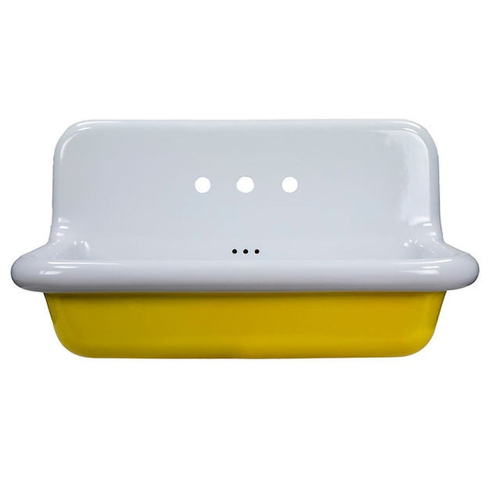 Victorian Collection Nantucket Sinks Fireclay Utility Sink in Yellow/White