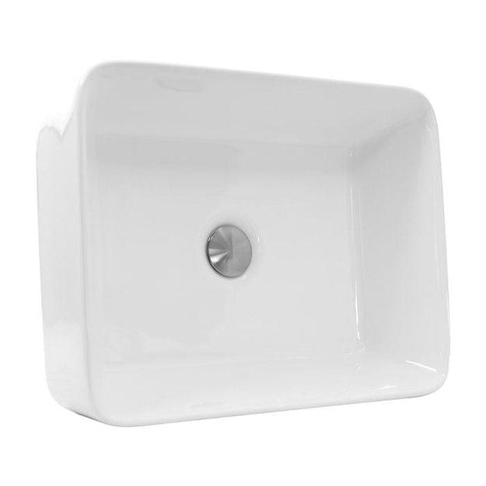 Brant Point Collection Nantucket Sinks Rectangle White Vessel Sink NSV105