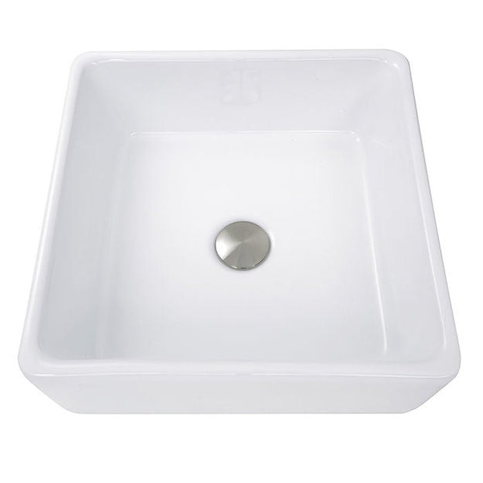 Brant Point Collection Nantucket Sinks Square White Vessel Sink NSV107A