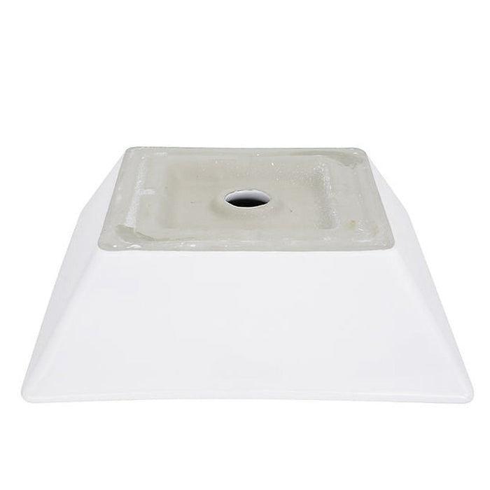 Brant Point Collection Nantucket Sinks Square Tapered White Vessel Sink NSV109