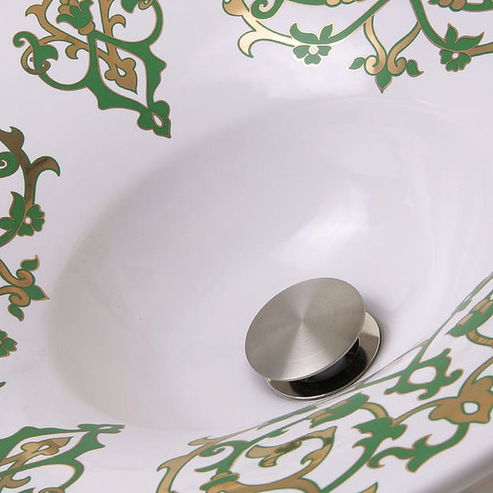 Regatta Collection Nantucket Sinks Lugano Fireclay Hand-decorated Vanity Sink