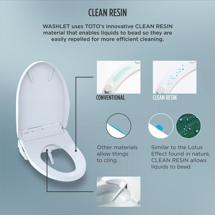 TOTO Washlet Round Soft Close Bidet Seat - Luxe Vanity & Tub