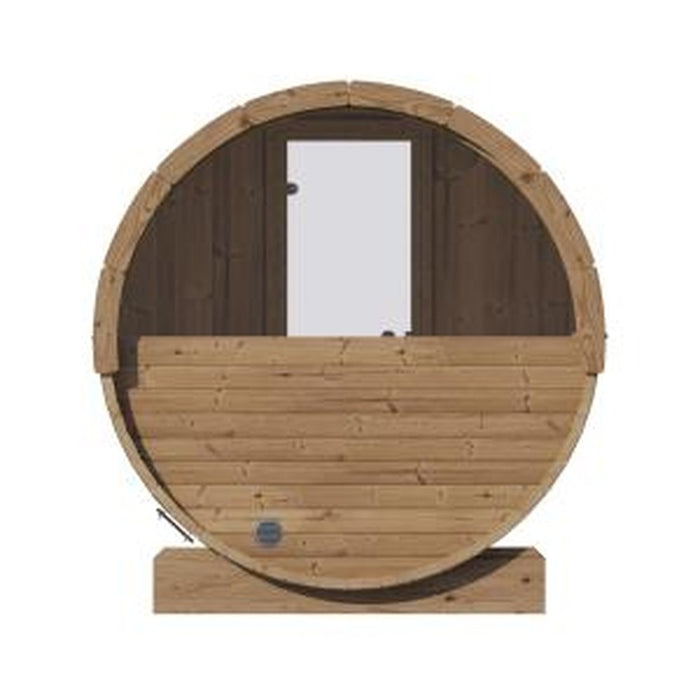 SaunaLife Ergo E7W 4-Person Barrel Sauna w/ Rear Window SL-MODELE7W