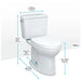 TOTO Drake 1.6 GPF Two Piece Elongated Toilet with Left Hand Lever - Seat Included - Luxe Vanity & Tub