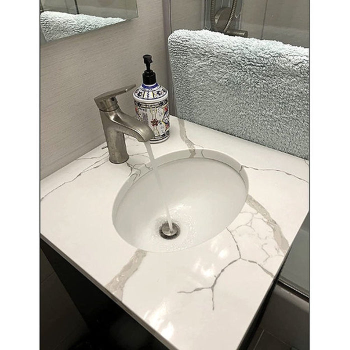 Great Point Collection Nantucket Sinks  13 Inch X 10 Inch Undermount Ceramic Sink In White UM-13x10-W