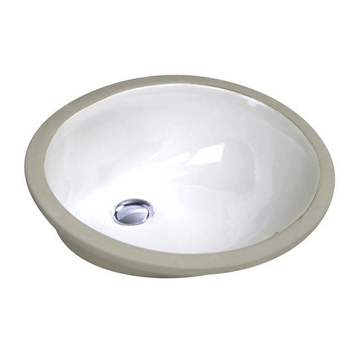 Great Point Collection Nantucket Sinks  15 Inch X 12 Inch Undermount Ceramic Sink In White UM-15x12-W