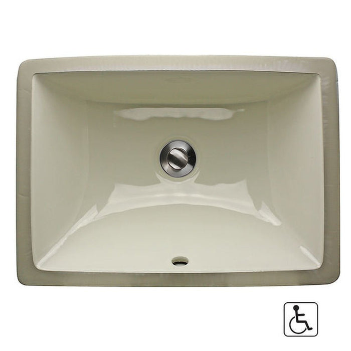 Great Point Collection Nantucket Sinks  16 Inch X 11 Inch Undermount Ceramic Sink In Bisque UM-16x11-B