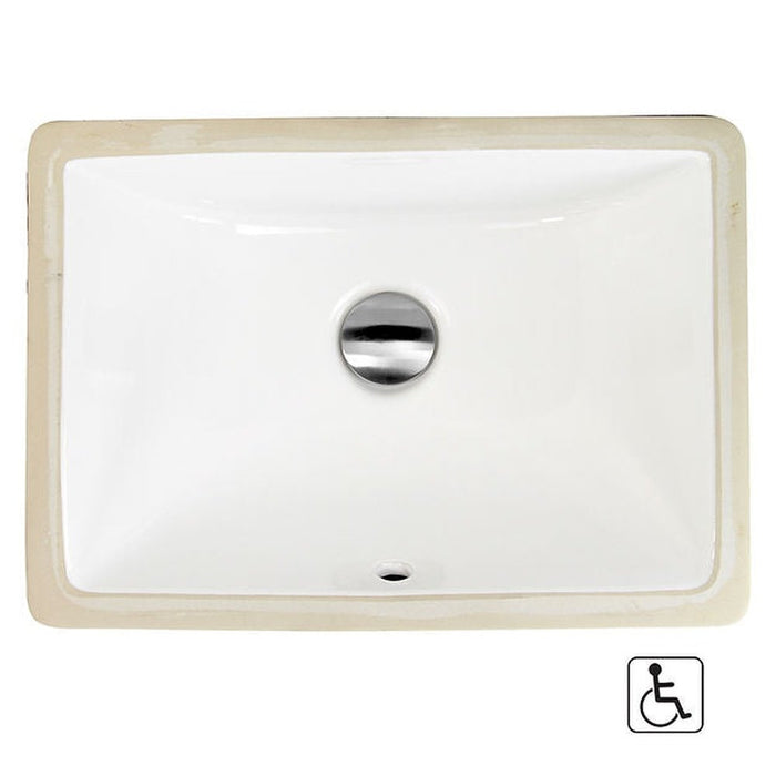 Great Point Collection Nantucket Sinks  16 Inch X 11 Inch Undermount Ceramic Sink In White UM-16x11-W