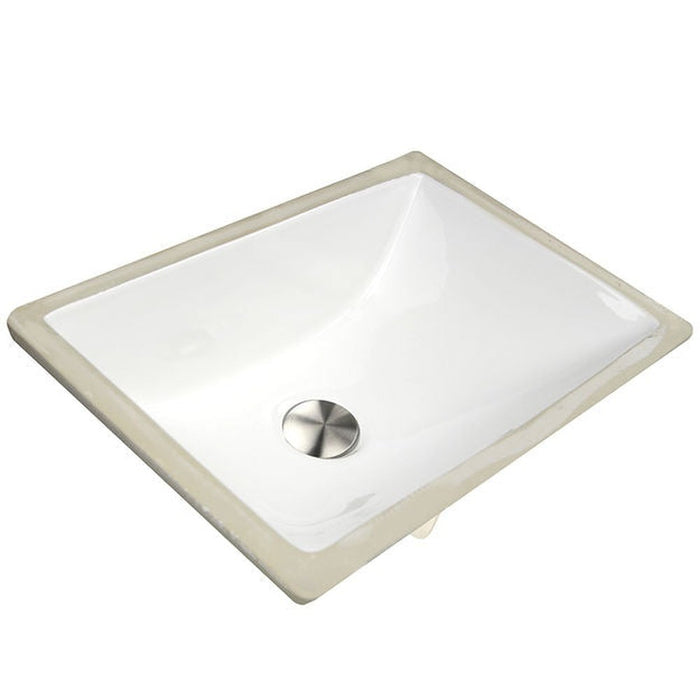 Great Point Collection Nantucket Sinks  16 Inch X 11 Inch Undermount Ceramic Sink In White UM-16x11-W