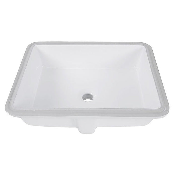 Great Point Collection Nantucket Sinks 17 Inch x 13 Inch Undermount  Rectangle Ceramic Sink In White