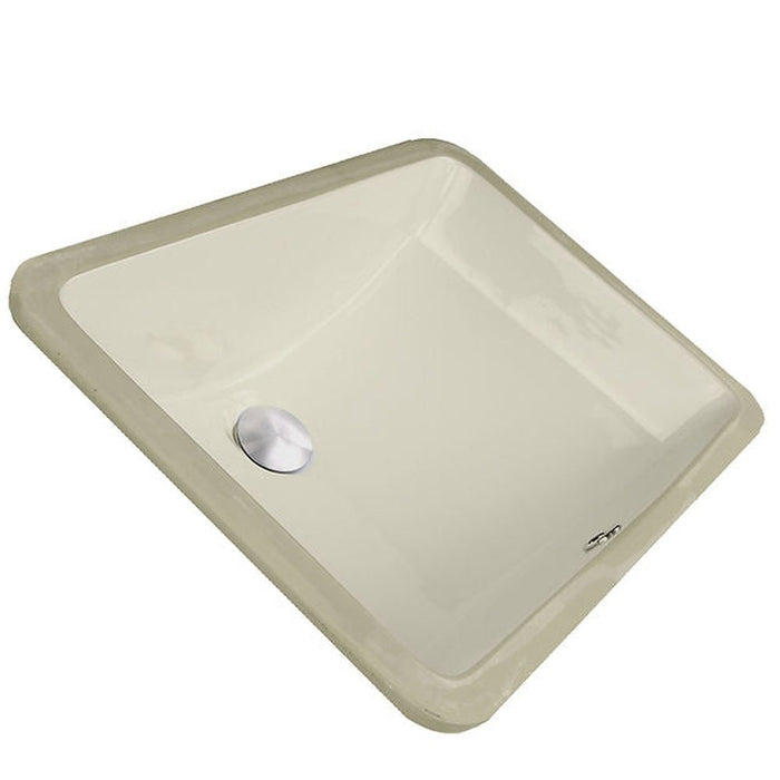 Great Point Collection Nantucket Sinks  18 Inch X 12 Inch Undermount Ceramic Sink In Bisque UM-18x12-B