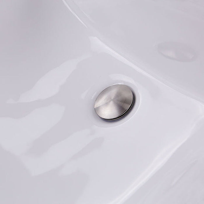 Great Point Collection Nantucket Sinks 18 Inch x 13 Inch Undermount Ceramic Sink In White UM-18x13-W
