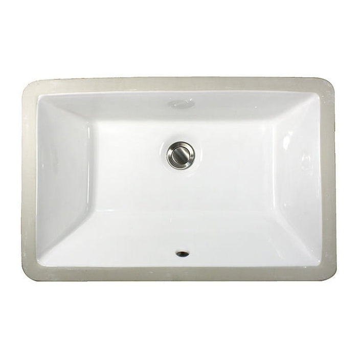 Great Point Collection Nantucket Sinks  19 Inch X 11 Inch Undermount Ceramic Sink In White UM-19x11-W