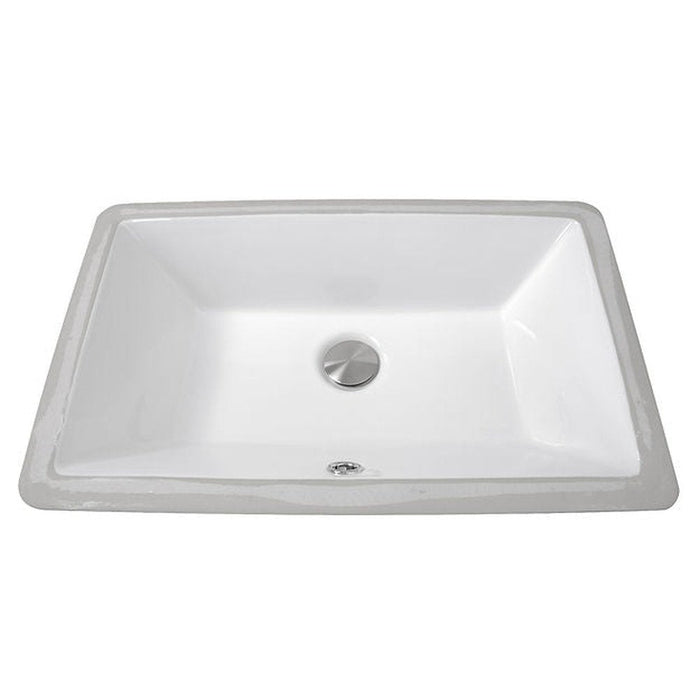 Great Point Collection Nantucket Sinks  19 Inch X 11 Inch Undermount Ceramic Sink In White UM-19x11-W