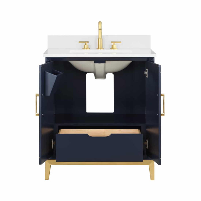 Gracie 30" Single Bathroom Vanity in Blue - Luxe Vanity & Tub