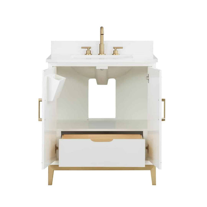 Gracie 30" Single Bathroom Vanity in White - Luxe Vanity & Tub