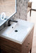 Linden 24" Single Vanity, Mid-Century Walnut w/ White Glossy Composite Stone Top - Luxe Vanity & Tub