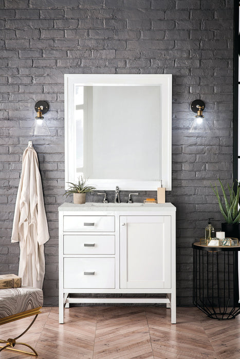 Addison 36" Single Vanity Cabinet in Glossy White