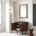 Amberly 30" Single Vanity in Mid-Century Walnut Single Bathroom Vanity James Martin Vanities Carrara White Marble 