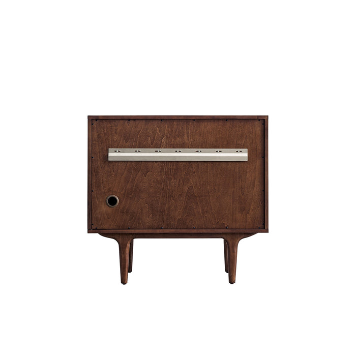 Amberly 36" Single Vanity in Mid-Century Walnut Single Bathroom Vanity James Martin Vanities Lime Delight Quartz 